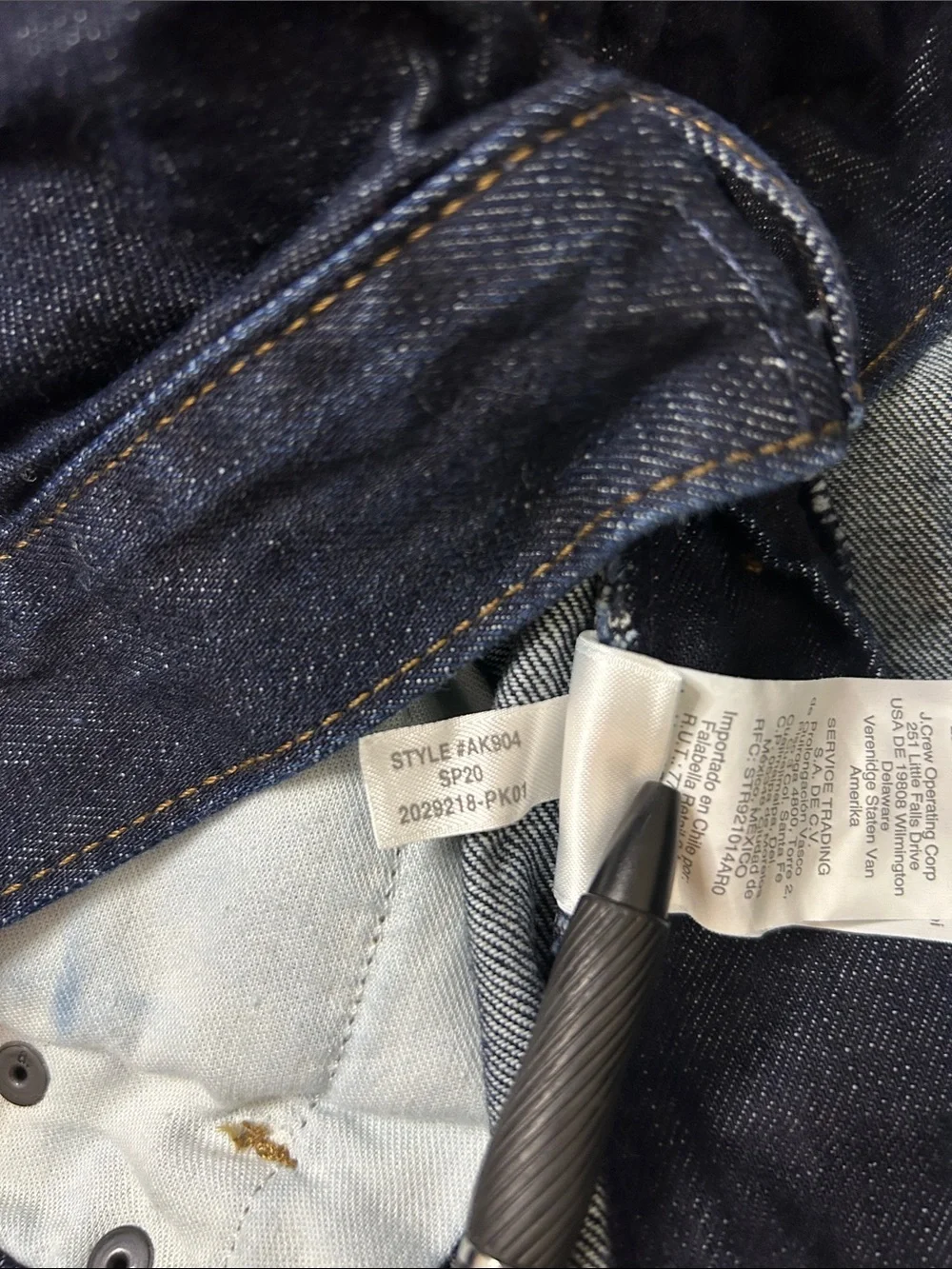 J crew Selvedge denim jeans dark wash